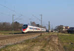 ETR 610 mit dem ECE 151 von Frankfurt am Main nach Mailand.(Graben-Neudorf 24.2.2018).