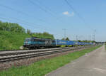 Graben Neudorf - 3. Mai 2022 : Lineas Lok 186 293 mit einem KLV.