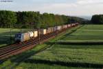 145 CL 204 (145 100-4) mit einem Containerzug Richtung Norden. Aufgenommen am 03.05.2012 bei Graben-Neudorf.