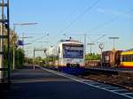 Am 17.4.14 schoss ein 650 der Ortenau S-Bahn durch Waghäusel in Richtung Karlsruhe, also demnach in Richtung Heimat.