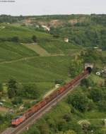 185 142-1   RALION Schweiz  mit einem Eaos Ganzzug gen Freiburg am Isteiner Klotz14.8.08
