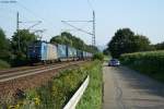 185 535-2 mit LKW-Walter Richtung Norden bei Rastatt-Niederbhl. Aufgenommen am 24.07.2012.