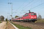 Nachschuss auf 111 054, welche am 06.04.2017 am Zugschluss von einer RB (Basel Bad Bf - Offenburg) hing, die von 146 116-9 als Stw.-Ersatz gezogen wurde.