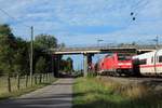 146 232 zieht am 19.08.2020 eine DB Regio Schwarzwaldbahn-Garnitur nach Freiburg, da diese  nur dort gewartet werden kann, fälschlicherweise ist als Ziel Konstanz angegeben.