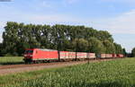 185 099-9 mit dem EZ 45000 (Chiasso-Mannheim Rbf) bei Riegel 23.7.20