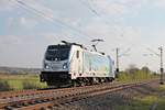 Als Lokzug fuhr am frühen Abend des 09.04.2020 die Rpool/BLSC 187 004-7  BLS Cargo.