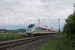 Am späten Nachmittag des 03.05.2020 war 403 502-8  Hansestadt Lübeck  auf dem Weg von Basel SBB nach Köln Hbf, als dieser nördlich von Hügelheim über die Rheintalbahn