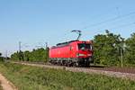 Am Morgen des 02.06.2020 fuhr 193 311 als Lokzug T 64480 (Basel Bad Rbf - Mannheim Rbf) nördlich von Müllheim (Baden) an Hügelheim über die KBS 702 in Richtung Buggingen vorbei.