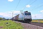 Rpool/LINEAS 186 296-0 mit dem DGS 40040 (Milano Smistamento - Zeebrugge Vorming) am Mittag des 28.06.2020 zwischen Schliengen udn Auggen im Rheintal.