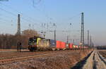 Re 475 405 mit dem DGS 40233 (Rotterdam Waalhaven - Gallarate) in Niederschopfheim 13.1.22