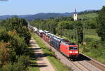 185 087-4 mit dem EZ 51943 (Mannheim Rbf - Basel Bad Rbf) bei Denzlingen 8.7.22