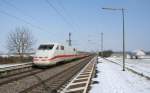 401 060-9 als ICE 71 am 13.02.13 bei der Durchfahrt durch den Bahnhof Ringsheim.