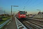 146 115-1 mit einem RE nach Basel SBB am 02.11.11 bei der Einfahrt in den Bahnhof Orschweier.