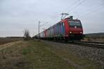 482 011-4 und 482 026-2 mit einem Mischgterzug am 02.03.13 bei Hgelheim.