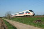 401 513-5 mit dem Namen  Treuchtlingen  am Abend des 25.04.13 auf dem Weg von Dortmund nach Basel SBB.