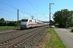 401 056-7 als ICE ___ von Berlin Ostbahnhof nach Basel SBB am 16.06.13 bei der Durchfahrt durch den Bahnhof Mllheim (Baden).