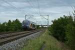 X73917 als IRE 87488 von Freiburg (Breisgau) Hbf nach Mulhouse-Vile am fhren Abend des 14.09.13 bei Hgelheim.