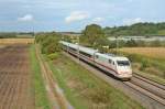 401 008-8 als ICE 279 von Berlin nach Basel SBB am Nachmittag des 14.10.13 nrdlich des sdbadischen Weinortes Hgelheim.