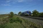 X73908 als IRE von Mulhouse-Ville nach Freiburg (Breisgau) Hbf am 19.10.13 nrdlich von Hgelheim.