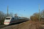 401 073-2 war am 23.12.13 als ICE 276 von Interlaken Ost nach Berlin Ostbahnhof unterwegs. Hier konnte ich den Zug im Bahnhof Heitersheim fotografieren.