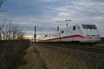 401 064-1 als ICE 70 von Basel SBB nach Hamburg-Altona am Nachmittag des 06.01.14 bei Hgelheim.