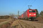 145 046-9 und 145 069-1 brachten am 31.01.14 einen auerplanmigen Mllzug an die Schweizer Grenze.