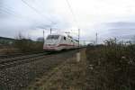 401 589-7 war am 14.02.14 als ICE 75 von Hamburg-Altona nach Zrich HB unterwegs.