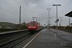 120 141-7 + 120 106-0 als EC 9 (Ersatzzug) nach Basel SBB/Zrich HB am Nachmittag des 28.02.14 in Mllheim (Baden).