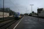 X73904 als IRE von Freiburg (Breisgau) Hbf nach Mulhouse-Ville am Nachmittag des 28.02.14 beim Verlassen des Bahnhofs Mllheim (Baden).