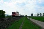 101 030-5 mit dem EC 8 von Zrich HB nach Hamburg-Altona am Mittag des 13.04.14 sdlich von Hgelheim.