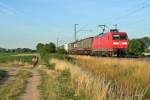 145 039-4 mit dem 41600 von Gallerate nach Neuss Gbf am Morgen des 03.07.14 sdlich von Hgelheim.