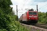 185 129-4 mit dem 41054 von Piacenza nach Wuppertal Langerfeld am Mittag des 12.07.14 in Leutersberg.