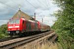 146 236-5 mit einem RE von Offenburg nach Schliengen am Nachmittag des 12.07.14 sdlich des Abzweigs Leutersberg.