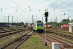 485 006-1 mit der RoLa (DGS) 43617 von Freiburg (Breisgau) Gbf nach Novara am Nachmittag des 23.07.14 in Basel Bad.