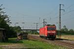 185 047-8 war am Morgen des 01.08.14 als Lz von Basel Bad.