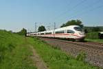 406 003-4 und 403 033-4 als ICE 104/504 auf dem Weg von Basel SBB nach Amsterdamm Centraal und Kln Hbf am Nachmittag des 01.08.14 nrdlich von Kollmarsreute.