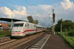 401 587-1 als ICE 272 von Zrich HB nach Hamburg-Altona am Abend des 01.08.14 in Riegel-Malterdingen.