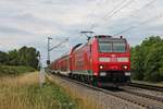 Mit einer RB (Offenburg - Neuenburg (Baden)) fuhr am 20.07.2017 die 146 115  Baden Württemberg erfahren/Landkreis Breisgau-Hochschwarzwald  aus dem Hp.