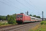 Am Nachmittag des 22.07.2017 fuhr die etwas bleiche 101 064-4 mit dem EC 206 (Zürich HB - Frankfurt (Main) Hbf) von der Schweizer Grenze bis zum Zielbahnhof, als sie bei Buggingen gen Norden