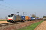 186 497 mit dem DGS 40043 (Zeebrugge Bundel Zwankendamme-Milano SM) bei Riegel 19.3.20