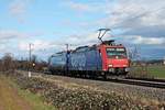 Am Nachmittag des 28.01.2020 fuhr Re 482 007-2 zusammen mit der neuen und leider auch defekten Südleasing/SBBCI 193 518  Ticino/Ceneri 2020  als Tfzf 99489 (Karlsruhe Rbf - Basel SBB RB)