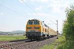 Nachschuss auf 218 477-8  Else , als diese am Nachmittag des 20.04.2020 ihren Messzug (Freiburg (Brsg) Hbf - Singen (Hohentwiel)) nördlich von Hügelheim über die Rheintalbahn in