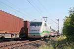 Nachschuss auf 402 036-8  Jüterbog , als dieser am späten Nachmittag des 19.05.2020 als ICE 371 (Berlin Ostbahnhof - Basel Bad Bf) nördlich von Hügelheim über die Rheintalbahn