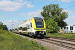 Am Nachmittag des 29.05.2020 fuhr der Freiburger 1462 503-2 als RB (Freiburg (Brsg) Hbf - Müllheim (Baden)) aus dem Haltepunkt von Buggingen durchs dortige Industriegebiet in Richtung Zielbahnhof. An diesem Tag fand mit dem 1462er die ersten Fahrgastfahrten statt, weshalb er auch in RB-Diensten unterwegs war.