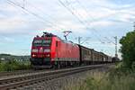 Am Abend des 08.07.2020 fuhr 185 112-0 mit dem langen EZ 45010 (Chiasso Smistamento - Mannheim Rbf) nördlich von Hügelheim über die Rheintalbahn in Richtung Freiburg (Breisgau).