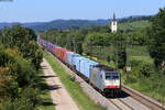 186 454-5 mit dem DGS 40059 (Lage Zwaluwe -  MILANO SM) bei Denzlingen 8.7.22