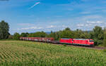 185 085 und 185 119 mit dem EZ 45007 (Mannheim Rbf - Chiasso) bei Ringsheim 18.7.24
