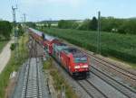 146 231-6 mit einem RE nach Basel Bad. Bf am 16.06.12 kurz vor Mllheim (Baden).