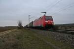 152 166-5 mit einem KLV-Zug am 02.03.13 bei Hgelheim.