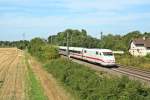 401 038-5 als ICE 375 Berlin Ostbahnhof - Interlaken Ost am 15.08.12 zwischen Mllheim (Baden) und Auggen.